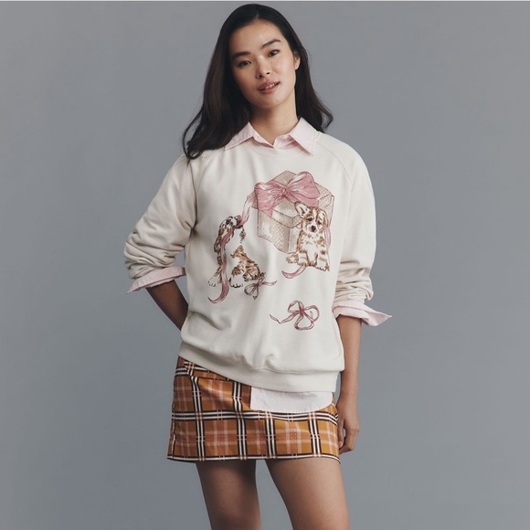 Anthropologie Sweaters - ANTHROPOLOGIE MAEVE ANIMAL FRIENDS CREWNECK SWEATSHIRT NWT